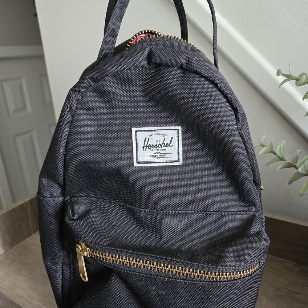 Herschel Supply Company Black Backpack with Gold Hardwear